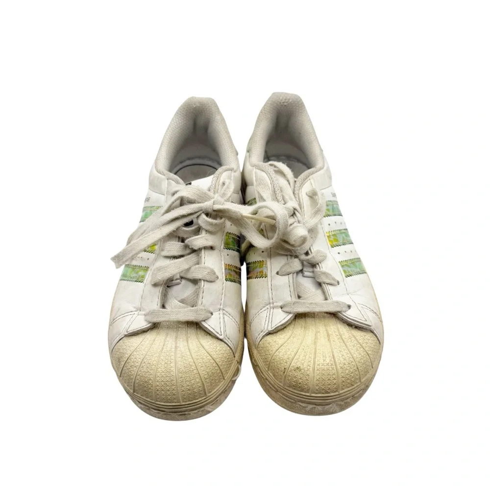 Adidas Girls Superstar Iridescent Tennis‎ Shoes size 1Y